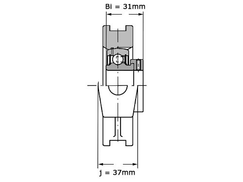 Foto van INA Lagerblok Span PTUE25 (25mm) INA Lagerblok Span PTUE25 (25mm)