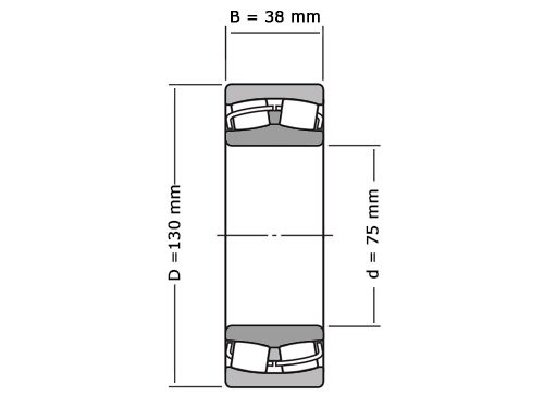 FAG Tweerijige Tonlager WS22215 E1 XL 2RSR (75x130x38mm)