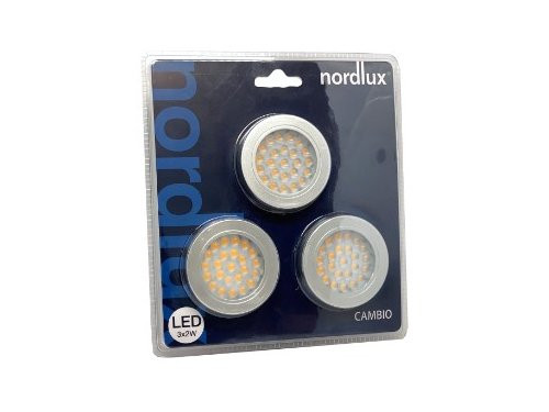 Foto van LED Meubelspot Cambio rond 2W 12V aluminium 3-pack 3000K LED Meubelspot Cambio rond 2W 12V aluminium 3-pack 3000K