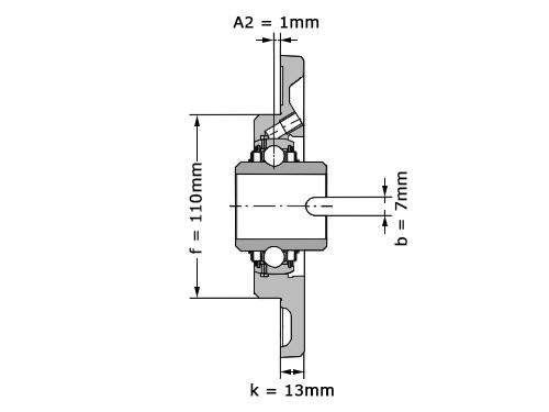 Foto van INA Lagerblok Rond RMEL50 N (50mm) INA Lagerblok Rond RMEL50 N (50mm)