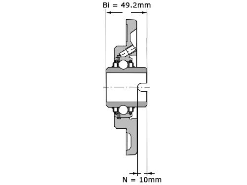 Foto van INA Lagerblok Rond RMEL50 N (50mm) INA Lagerblok Rond RMEL50 N (50mm)