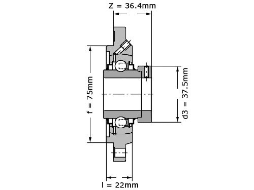 INA Lagerblok Rond RFE25 (25mm)