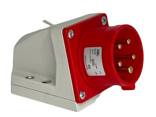 Foto van CEE 5P/32A/400V opb wcd rood met pennen CEE 5P/32A/400V opb wcd rood met pennen
