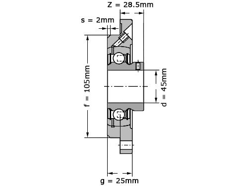 INA Lagerblok Rond PMEY45 (45mm)