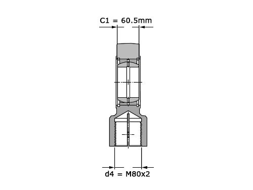 SKF Stangkop SIR80 ES (80x178.5x55mm)