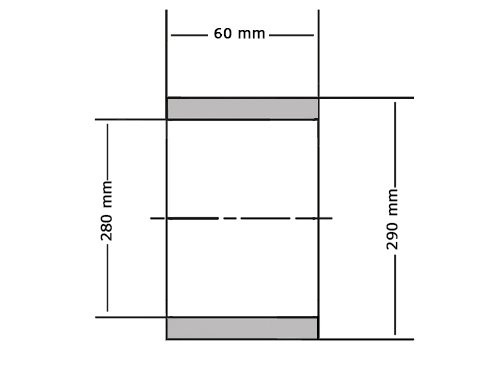 Foto van Glijlager PAP28060 P14 Gerold Staal / PTFE (280x290x60mm) Glijlager PAP28060 P14 Gerold Staal / PTFE (280x290x60mm)