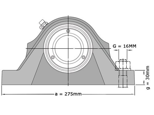 SKF Lagerblok Staand SYNT60 L (60mm)