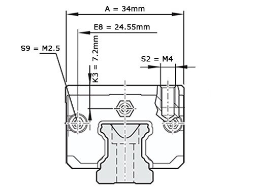 Bosch Rexroth Kogelwagen Koolstofstaal KWD-015-SNH-C1-H-1 Zonder Kogelketting