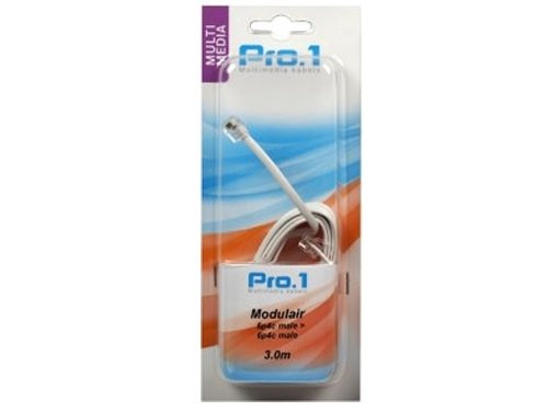 Modulair 6p4c naar 6p4c wit 3m