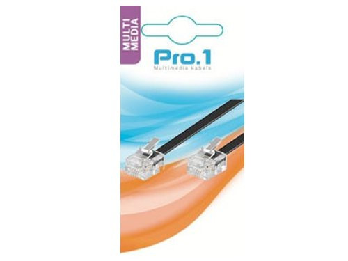 Modulair 6p4c naar 6p4c zwart 6m