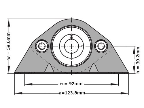 INA Lagerblok Staand PBS15 (15mm)