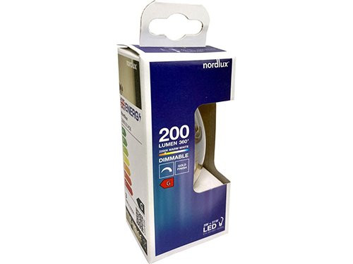 Nordlux LED kaars E14 3-15W 2000K filament gold spiraal dimbaar