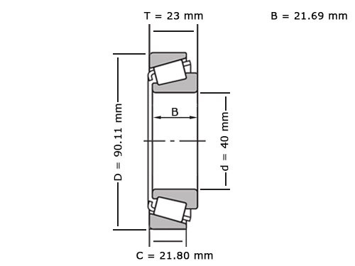 Timken Kegellager 350/352