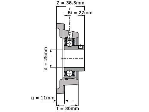 Foto van SNR Lagerblok Vierkant USFE205 (25mm) SNR Lagerblok Vierkant USFE205 (25mm)