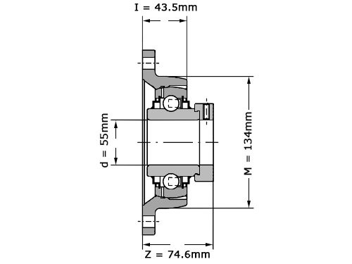Foto van INA Lagerblok Ovaal RCJT55 (55mm) INA Lagerblok Ovaal RCJT55 (55mm)