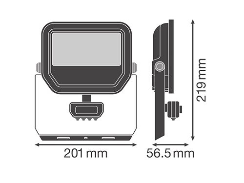 Foto van LED Bouwlamp 41W 3000K zwart + sensor LED Bouwlamp 41W 3000K zwart + sensor