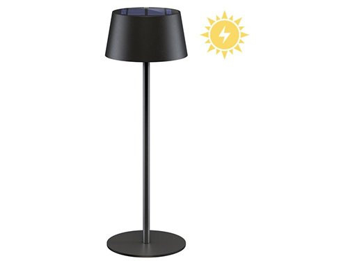 Foto van LED Solar Tafellamp 2W 3000K touch zwart LED Solar Tafellamp 2W 3000K touch zwart