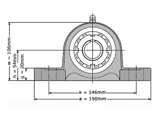 JTEKT - Koyo Lagerblok Staand UKP209 J (45mm)