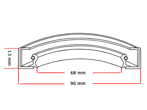 Dichtomatik Oliekeerring 68x90x13mm BASL NBR 70