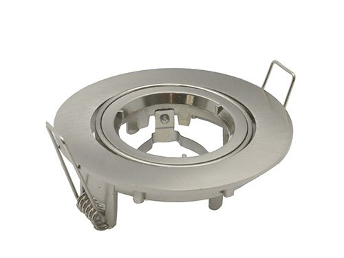Foto van Inbouwspot 50mm verstelbaar rond geschuurd chroom Inbouwspot 50mm verstelbaar rond geschuurd chroom