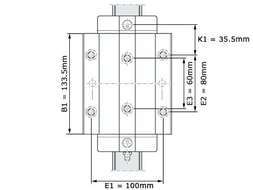Foto van Bosch Rexroth Kogelwagen Koolstofstaal KWD-045-FLS-C2-H-1 Met Kogelketting Bosch Rexroth Kogelwagen Koolstofstaal KWD-045-FLS-C2-H-1 Met Kogelketting