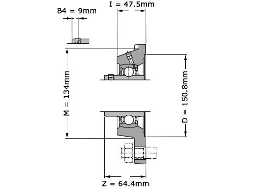 SKF Lagerblok Vierkant FY55 TF (55mm)