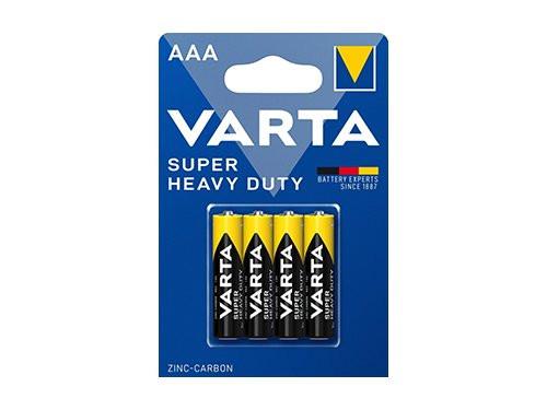 Foto van Varta Super Heavy Duty batterij AAA blister(4) Varta Super Heavy Duty batterij AAA blister(4)