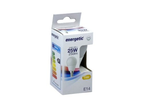 Foto van Energetic LED kogel E14 2,9-25W 2700K mat Energetic LED kogel E14 2,9-25W 2700K mat