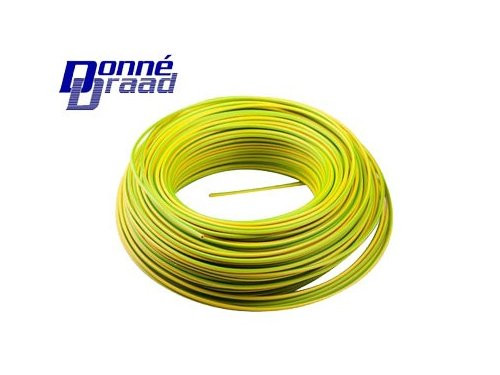 VD H07V-U draad Eca 2,5qmm geel/groen Donne 100m