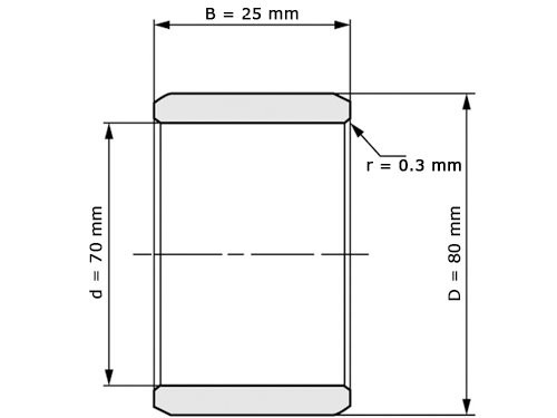 IBB Binnenring Naaldhulslager IR 70x80x25