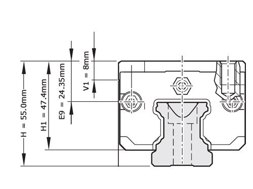 Bosch Rexroth Kogelwagen Koolstofstaal KWD-035-SLH-C1-N-1 Zonder Kogelketting - SS