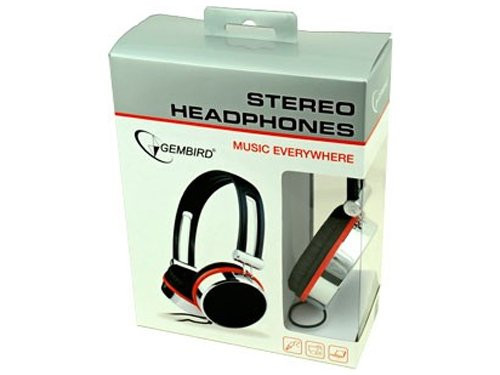 Stereo hoofdtelefoon zwart/rood