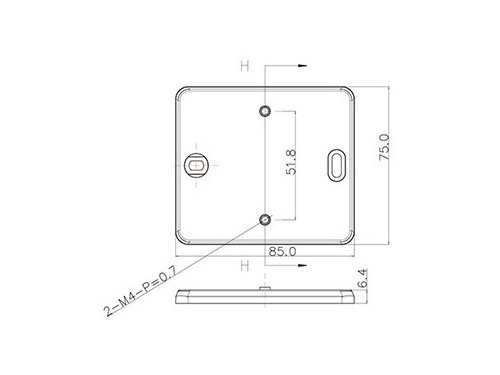Montageplaat perilex opbouw creme Power