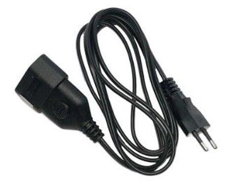 Euroverlengsnoer 2x0,75qmm zwart 5m