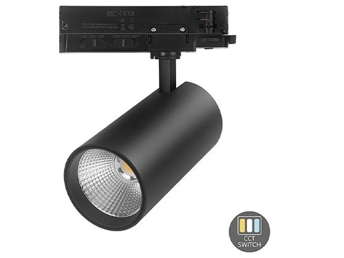 LED railspot 3-fase zwart multi instelbaar 10-30W Tri-white