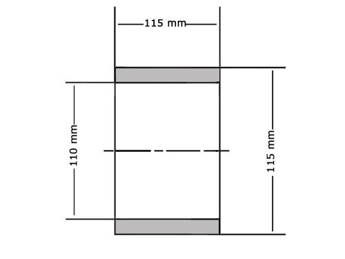 Foto van Glijlager PAP11015 P14 Gerold Staal / PTFE (110x115x115mm) Glijlager PAP11015 P14 Gerold Staal / PTFE (110x115x115mm)