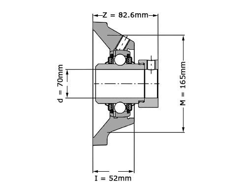 Foto van INA Lagerblok Vierkant TCJ70 (70mm) INA Lagerblok Vierkant TCJ70 (70mm)