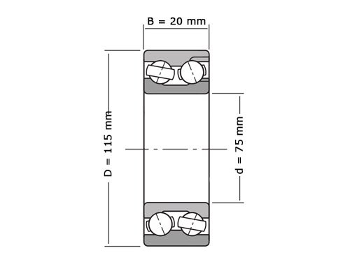 Foto van NSK Hoekcontactlager Tweerijig 7015 A5 TR DUM P3 (75x115x20mm) NSK Hoekcontactlager Tweerijig 7015 A5 TR DUM P3 (75x115x20mm)