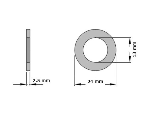 Sluitring DIN 125A M12 RVS A2 (200 stuks)
