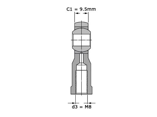 Foto van SKF Stangkop SIKAC8 M (8x25x12mm) SKF Stangkop SIKAC8 M (8x25x12mm)