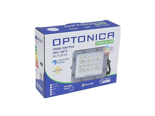 Foto van LED Bouwlamp 20W 3000K zwart - premium LED Bouwlamp 20W 3000K zwart - premium