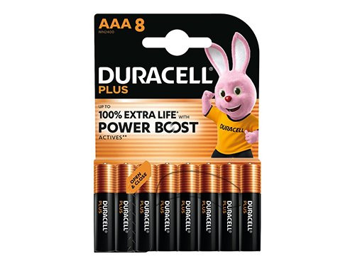 Foto van Duracell Plus Power Boost batterij AAA blister(8) Duracell Plus Power Boost batterij AAA blister(8)