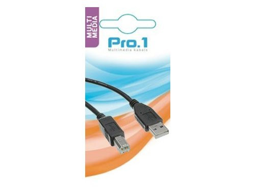 USB kabel A-male -> B-male 1,8m