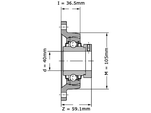 Foto van INA Lagerblok Ovaal RCJT40 XL FA164 (40mm) INA Lagerblok Ovaal RCJT40 XL FA164 (40mm)