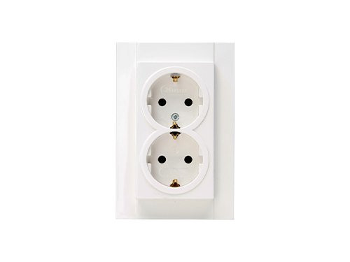 Kopp HK07 WIT inbouw stopcontact wcd RA dubbel
