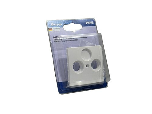 Foto van Verpakt Kopp Paris arctic wit afdekplaat voor coax Verpakt Kopp Paris arctic wit afdekplaat voor coax