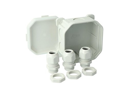 Kabeldoos Attema WD2 IP56  + 3 wartels M20 IP67 grijs
