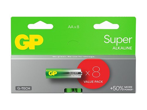 Foto van GP Super Alkaline batterij AA blister(8) GP Super Alkaline batterij AA blister(8)