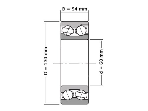 NKE Hoekcontactlager Tweerijig 3312 B 2RS TV C3 (60x130x54mm)