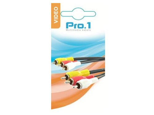 3x tulp male -> 3x tulp male 1,5m